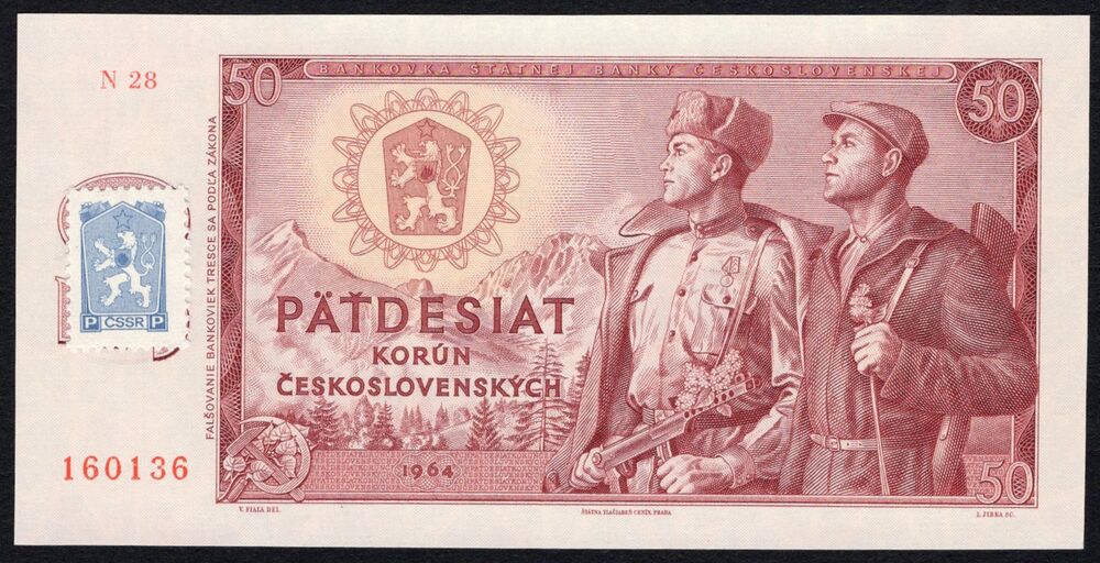 Czechoslovakia - 50 Korun 1964 - Pick # 90d - CSSR Stamp - UNC