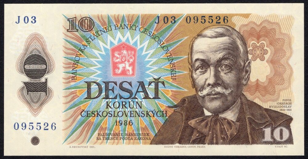 Czechoslovakia - 10 Korun 1986 - Pick # 94a - UNC