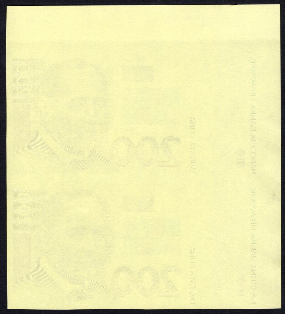 Croatia - 2 x 200 Kuna 1993 - Pick # 33p - Uncut Proofs - AU