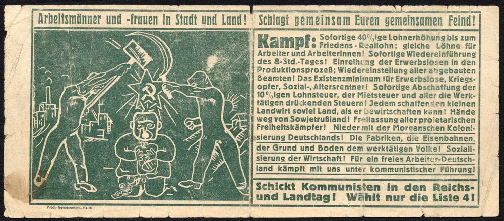 Germany - 1 Dollar Propaganda Note for the Communist Party