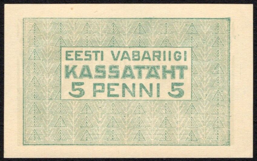 Estonia - 5 Penni 1919 - Pick # 39 - UNC-
