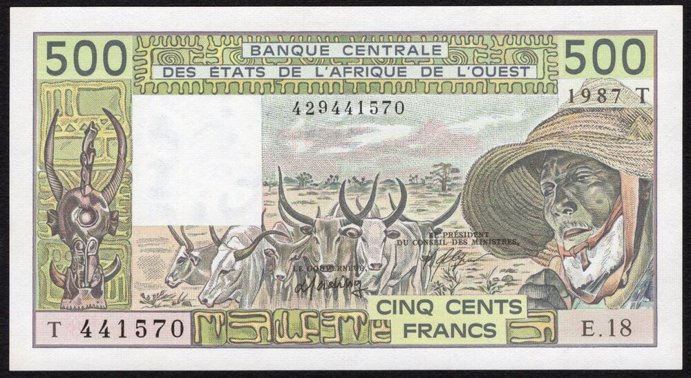 Ivory Coast - 500 Francs 1987 - Pick # 806Tj - UNC-