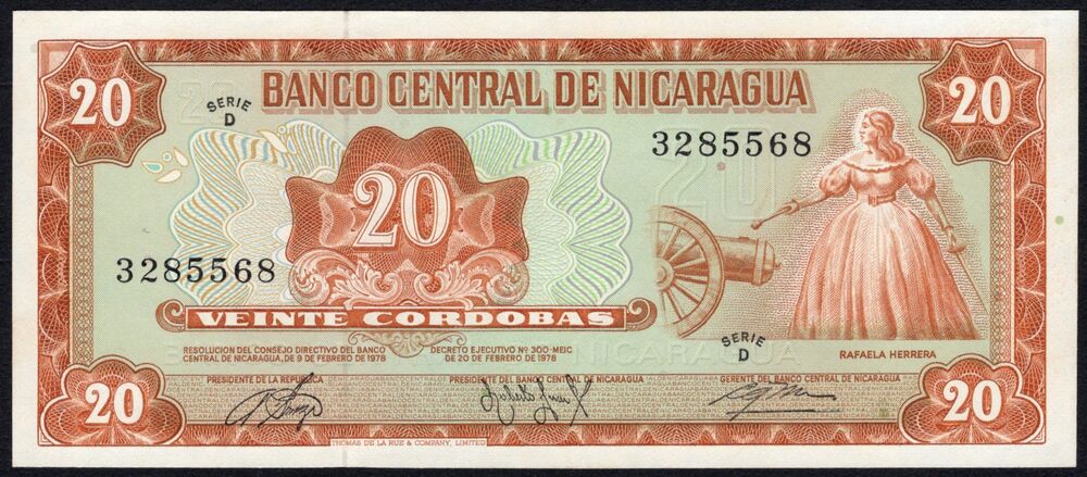 Nicaragua - 20 Cordobas 1978 - Pick # 129 - UNC