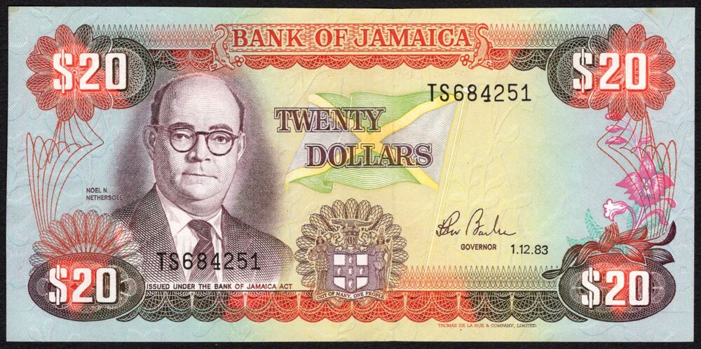 Jamaica - 20 Dollars 1983 - Pick # 68c - XF