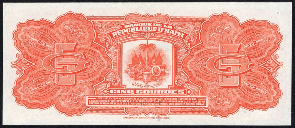 Haiti - 5 Gourdes 1979 - Pick # 232 - UNC