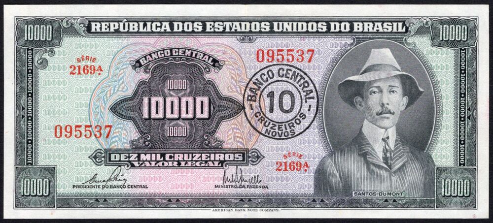 Brazil - 10 Cruzeiros Novos 1966/1967 - Pick # 189c- XF