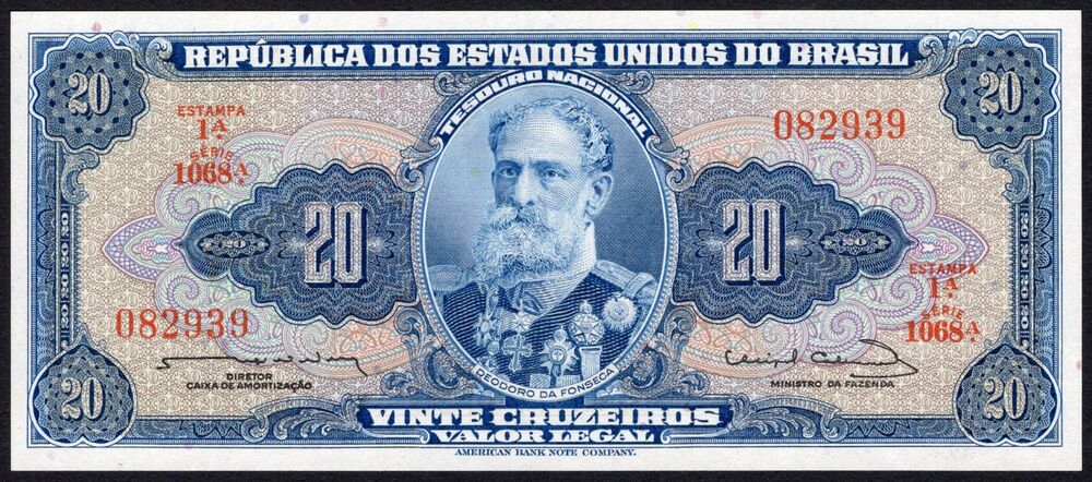 Brazil - 20 Cruzeiros 1961/1963 - Pick # 168b - AU