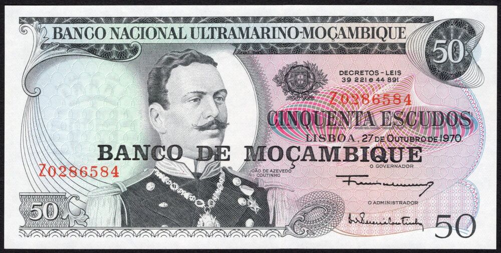 Mozambique - 50 Escudos 1970/1976 - Pick # 116* - Replacement - UNC