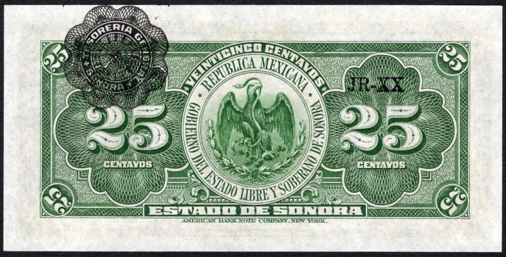 Mexico - 25 Centavos 1915 - Pick # S1069 - UNC