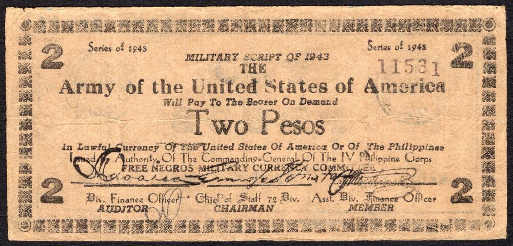 Philippines - 2 Pesos 1943 - Pick # S711 - Fine