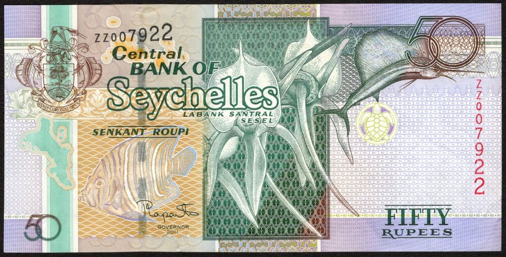 Seychelles - 50 Rupees 2011 - Pick # 43* - Replacement - XF+