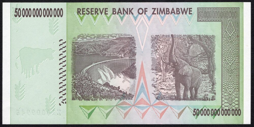 Zimbabwe - 50.000.000.000.000 Dollars 2008 - Pick # 90* - Replacement - UNC