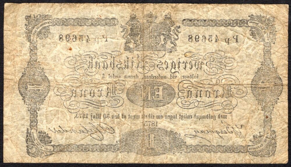 Sweden - 1 Krona 1875 - Pick # 1b - VG