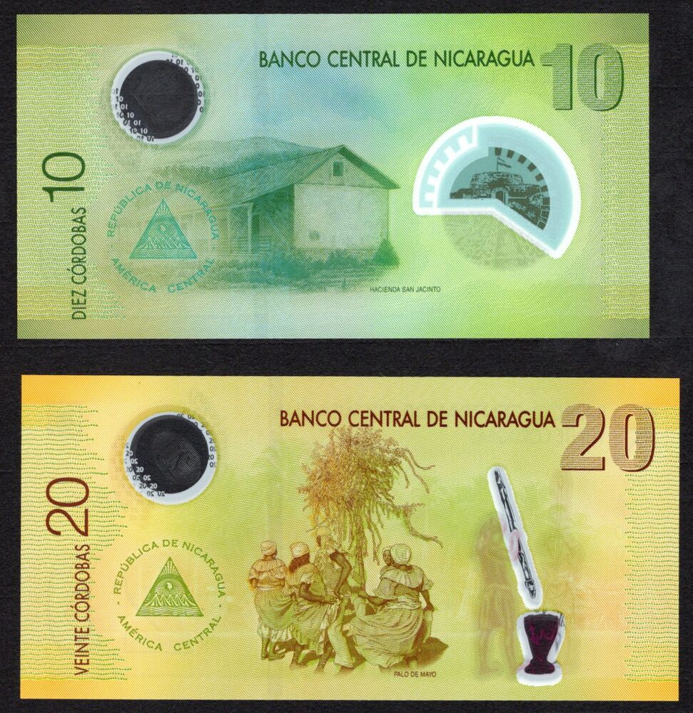 Nicaragua - 10 and 20 Cordobas 2007 - Pick # 201* & 202* - Replacements - UNC