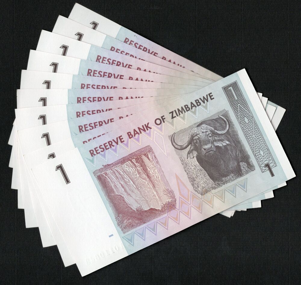 Zimbabwe - 10 x 1 Dollar 2007 - Pick # 65* - Consecutive Replacements - UNC