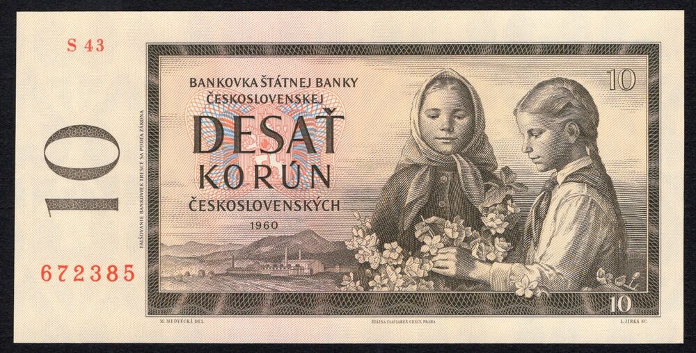 Czechoslovakia - 10 Korun 1960 - Pick # 88b - UNC