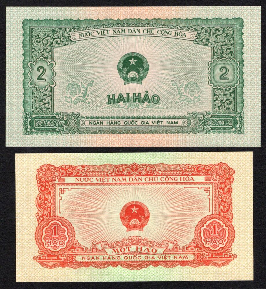Vietnam - 1 & 2 Hao 1958 - Pick # 68/69 - UNC