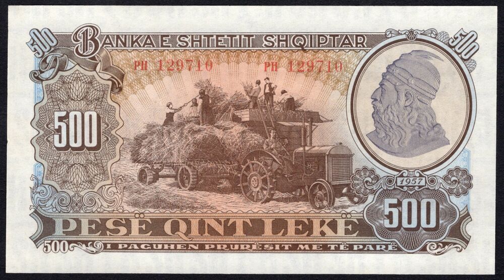 Albania - 500 Lekë 1957 - Pick # 31 - UNC-