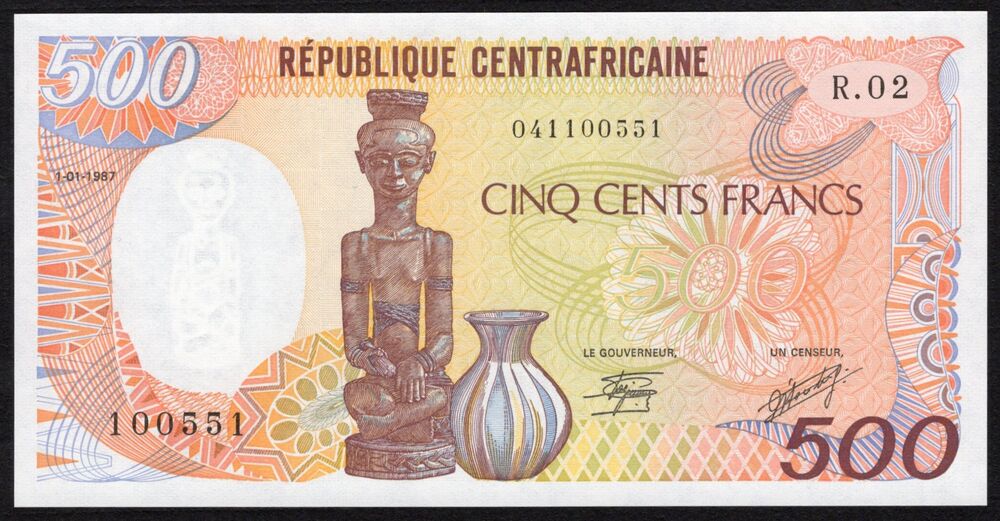 Central African Republic - 500 Francs 1987 - Pick # 14c - UNC