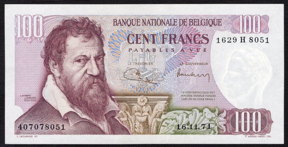 Belgium - 100 Francs 1971 - Pick # 134 - AU