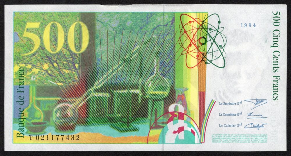 France - 500 Francs 1994 - Pick # 160 - UNC-