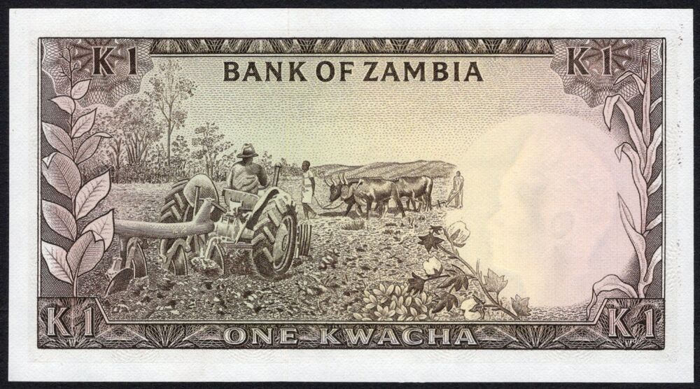 Zambia - 1 Kwacha 1976 - Pick # 19 - UNC