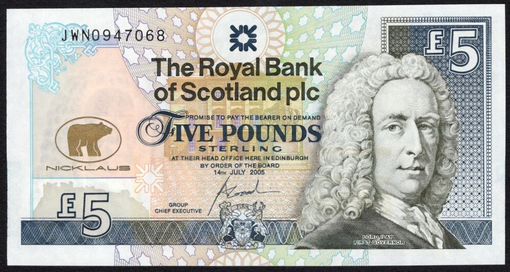 Scotland - 5 Pounds 2005 - Pick # 365 - UNC