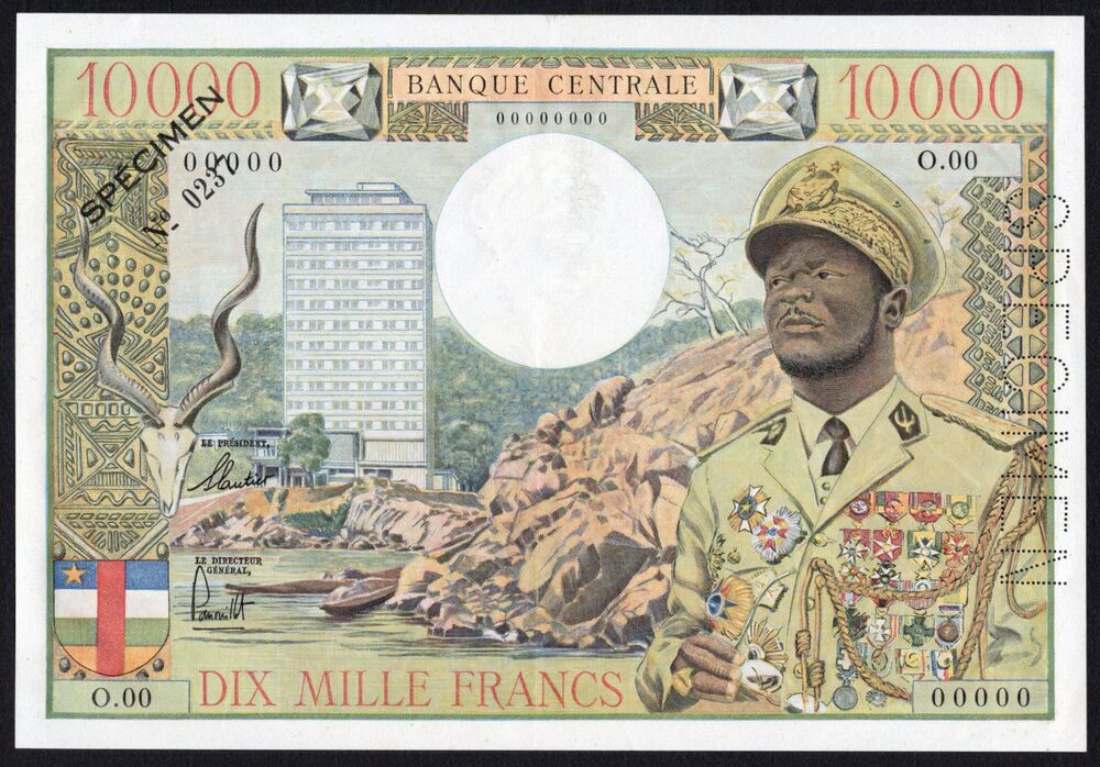 Equatorial African States - 10.000 Francs 1968 - Pick # 7s - Specimen - XF/AU