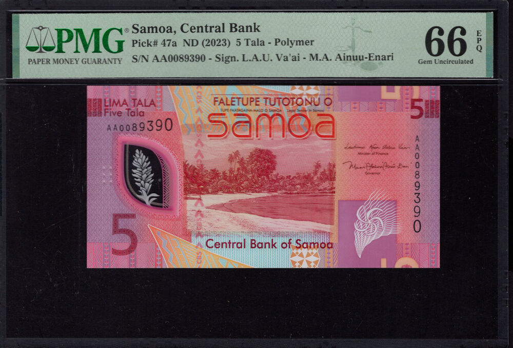 Samoa - 5 Tala 2023 - Pick # 47a - PMG 66 EPQ