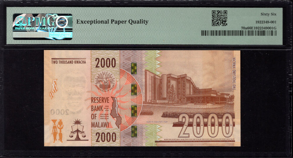 Malawi - 2000 Kwacha 2021 - Pick # 70a - PMG 66 EPQ