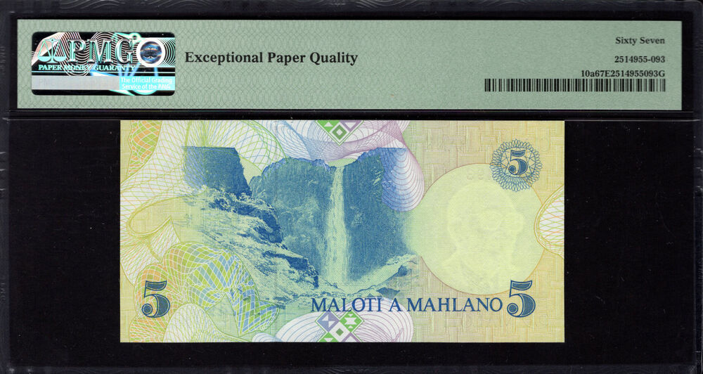 Lesotho - 5 Maloti 1989 - Pick # 10a - PMG 67 EPQ