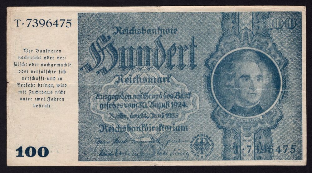 Germany - 100 Reichsmark 1945 - Pick # 183 - VF