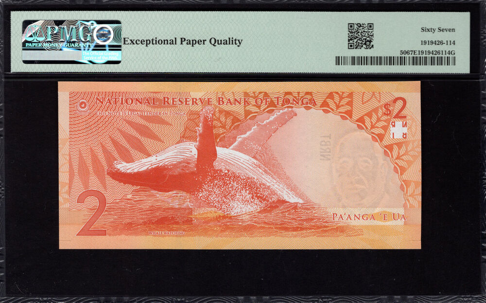Tonga - 2 Pa'anga 2023 - Pick # 50 - PMG 67 EPQ