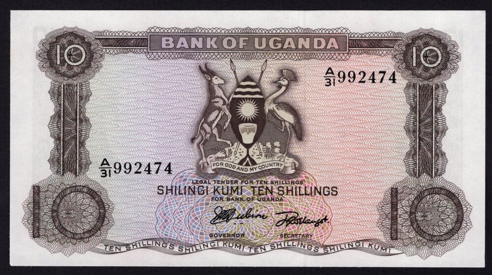 Uganda - 10 Shillings 1966 - Pick # 2 - UNC-