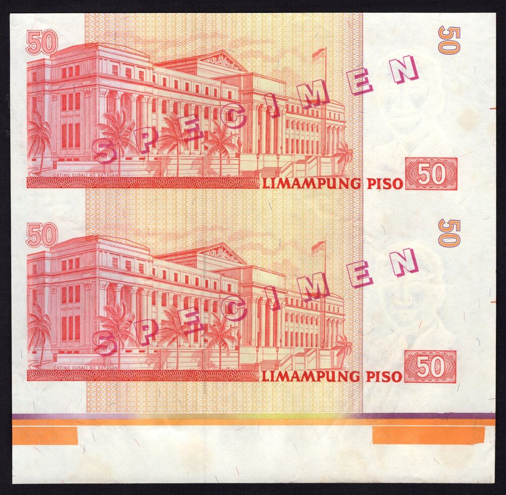 Philippines - 2 x 50 Piso 1999 - Pick # 183s - Specimen - AU