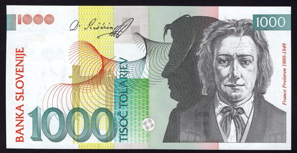 Slovenia - 1000 Tolarjev 1993 - Pick # 18 - UNC