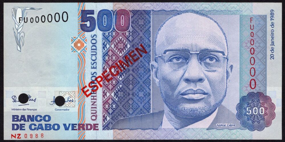 Cape Verde - 500 Escudos 1989 - Pick # 59s - Specimen - UNC