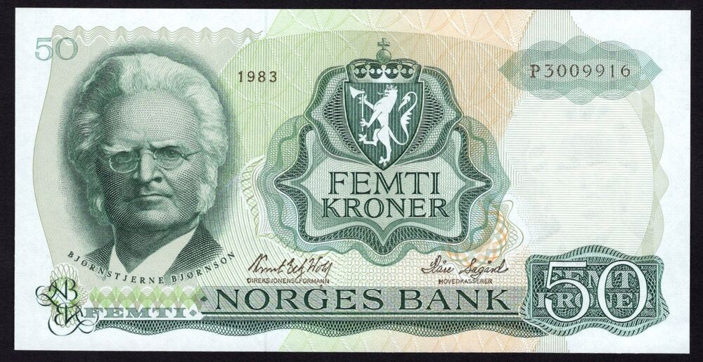 Norway - 50 Kroner 1983 - Pick # 37d - UNC