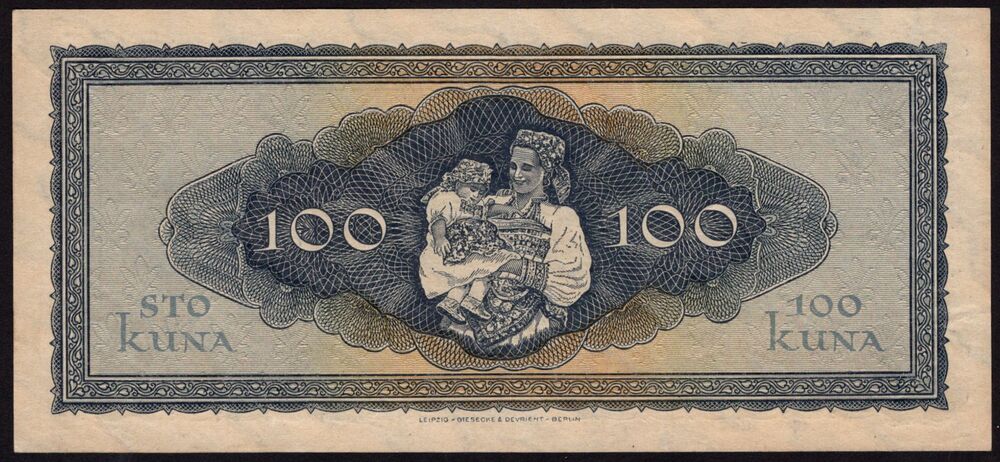 Croatia - 100 Kuna 1943 - Pick # 11 - AU