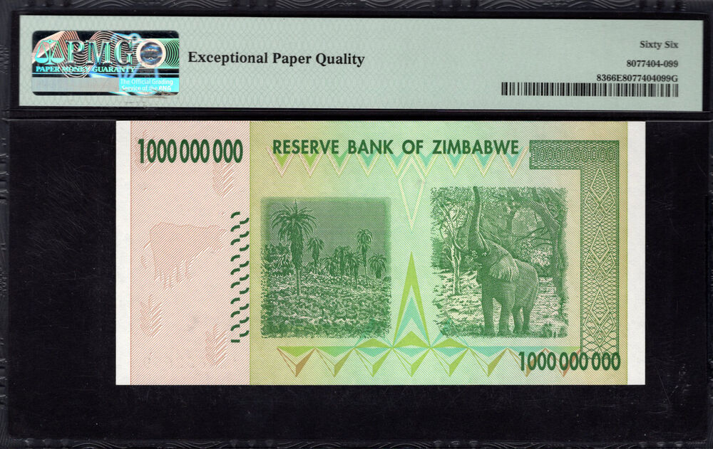Zimbabwe - 1.000.000.000 Dollars 2008 - Pick # 83 - PMG 66 EPQ