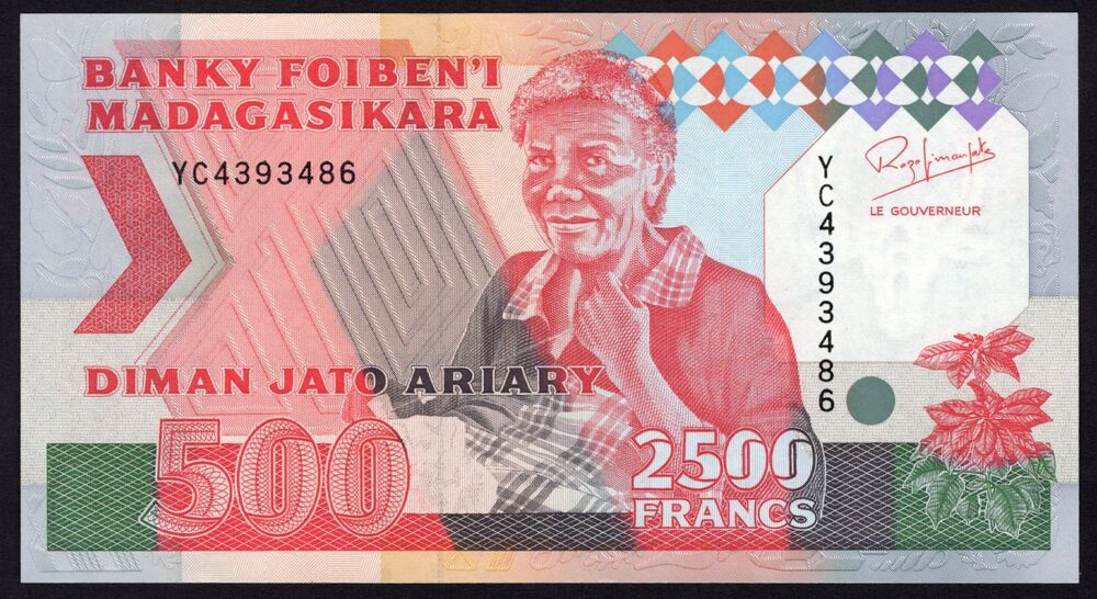 Madagascar - 2500 Francs 1993 - Pick # 72A - UNC
