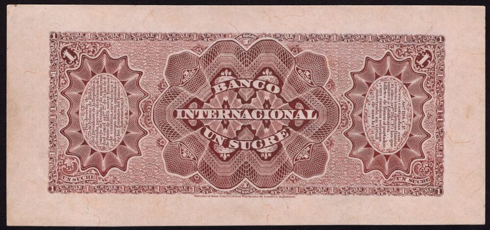 Ecuador - 1 Sucre 18.. - Pick # S172 - AU