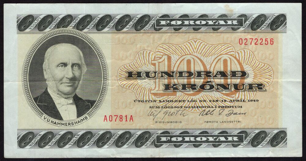 Faeroe Islands - 100 Kronur 1978 - Pick # 21a - VF