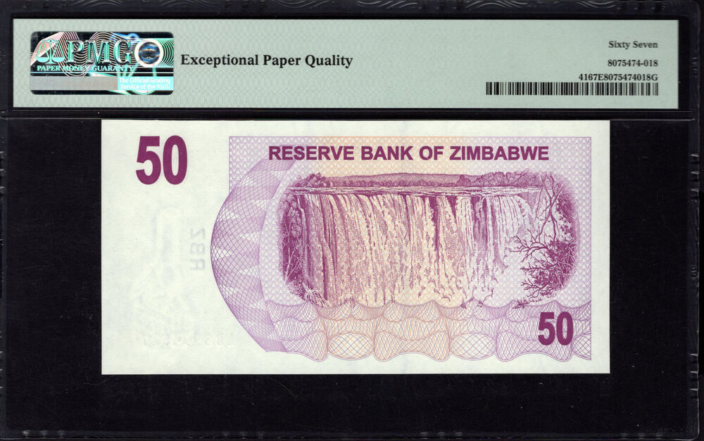 Zimbabwe - 50 Dollars 2006 - Pick # 41 - PMG 67 EPQ