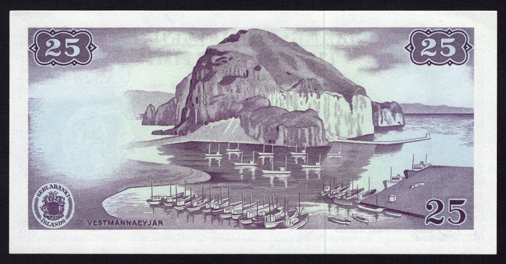 Iceland - 25 Kronur 1961 - Pick # 43 - UNC