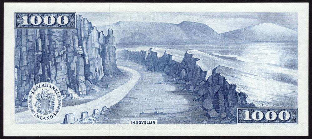 Iceland - 1000 Kronur 1961 - Pick # 41 - UNC