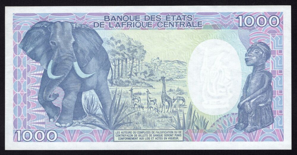 Gabon - 1000 Francs 1990 - Pick # 10a - AU