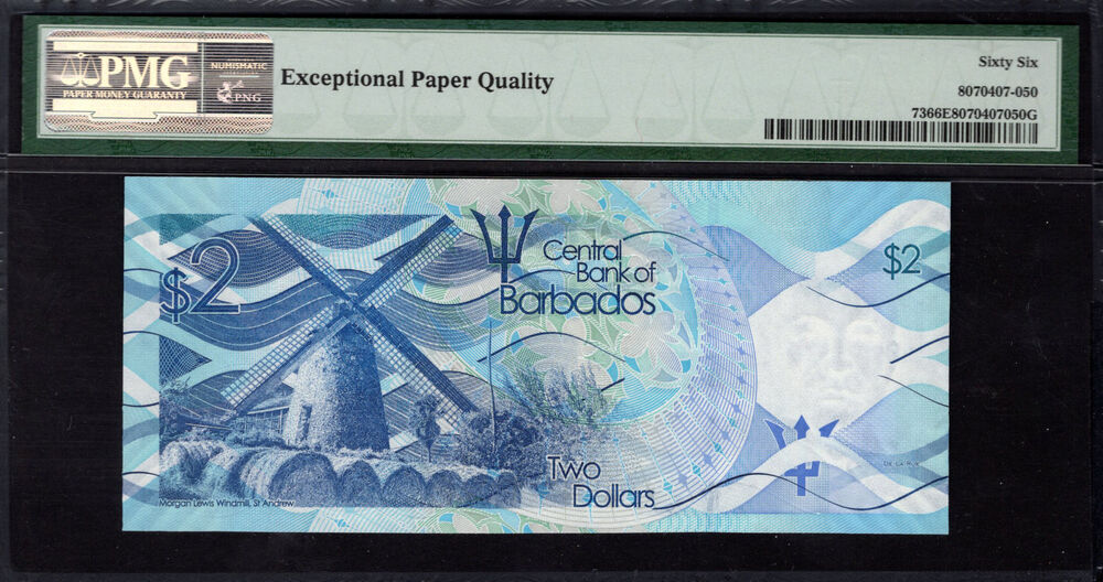 Barbados - 2 Dollars 2013 - Pick # 73 - PMG 66 EPQ
