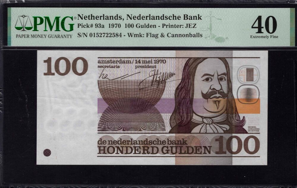 Netherlands - 100 Gulden 1970 - Pick # 93a - PMG 40