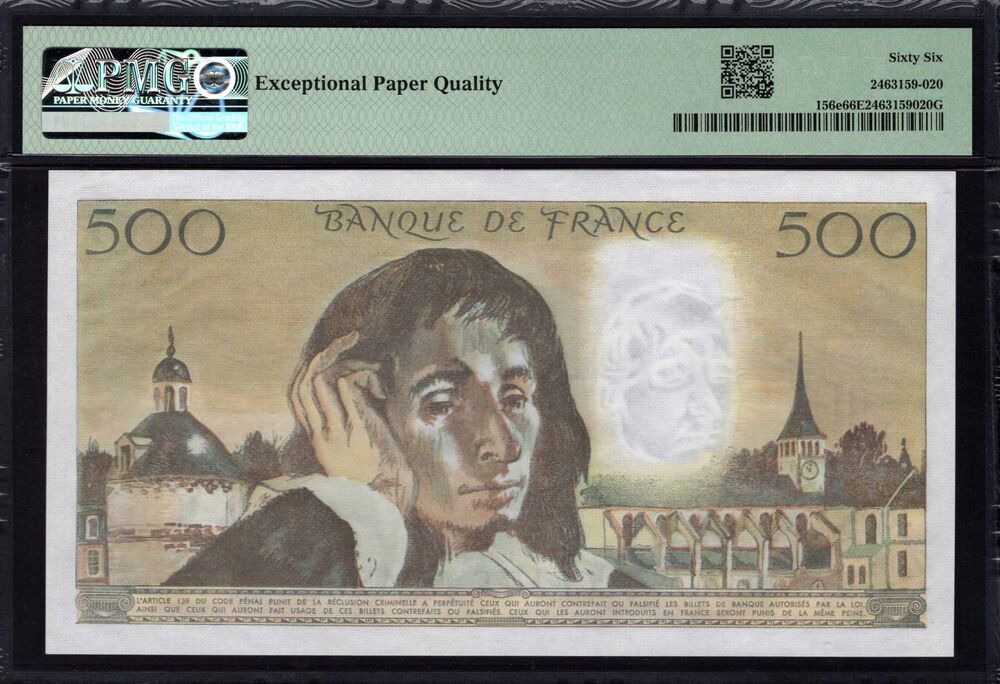 France - 500 Francs 1979 - Pick # 156e - PMG 66 EPQ